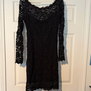 Jump Black Lace Long Sleeve Dress